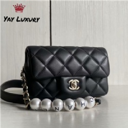 Chanel classic flap bag lambskin leather handbag