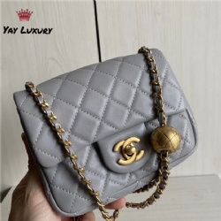 Chanel classic flap bag lambskin leather handbag
